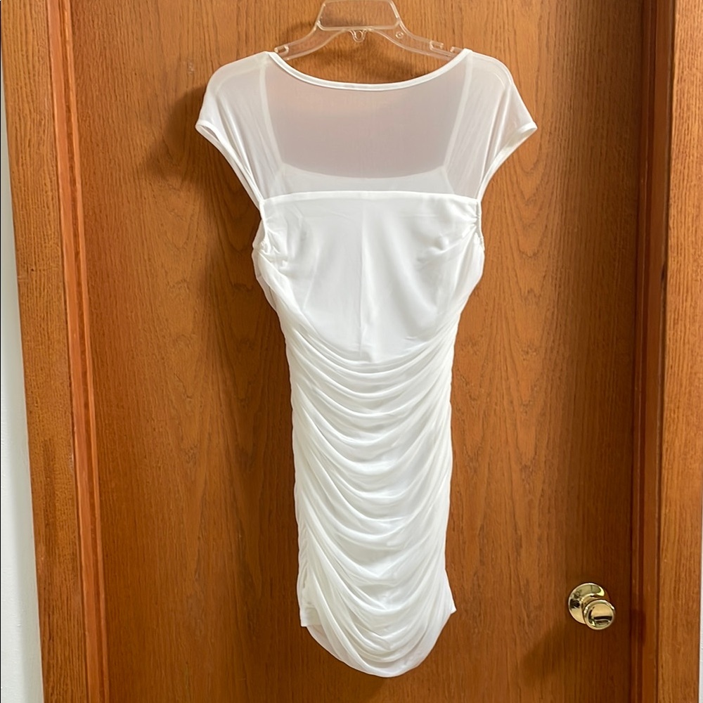 SHEIN White Midi Dress